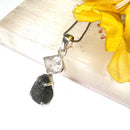 Saffordite / Chintamani and Herkimer Diamond Quartz Pendant in Silver