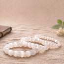 Selenite Round Bead Bracelet (Aura Cleansing)