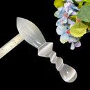 Selenite Medieval Short Dagger (Cut Cords)
