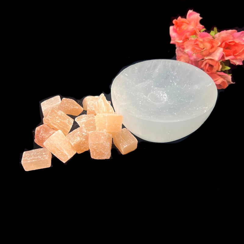 Small Selenite Fire Bowl for Protection