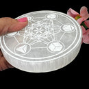 Selenite Round Charging Plates (4inch)