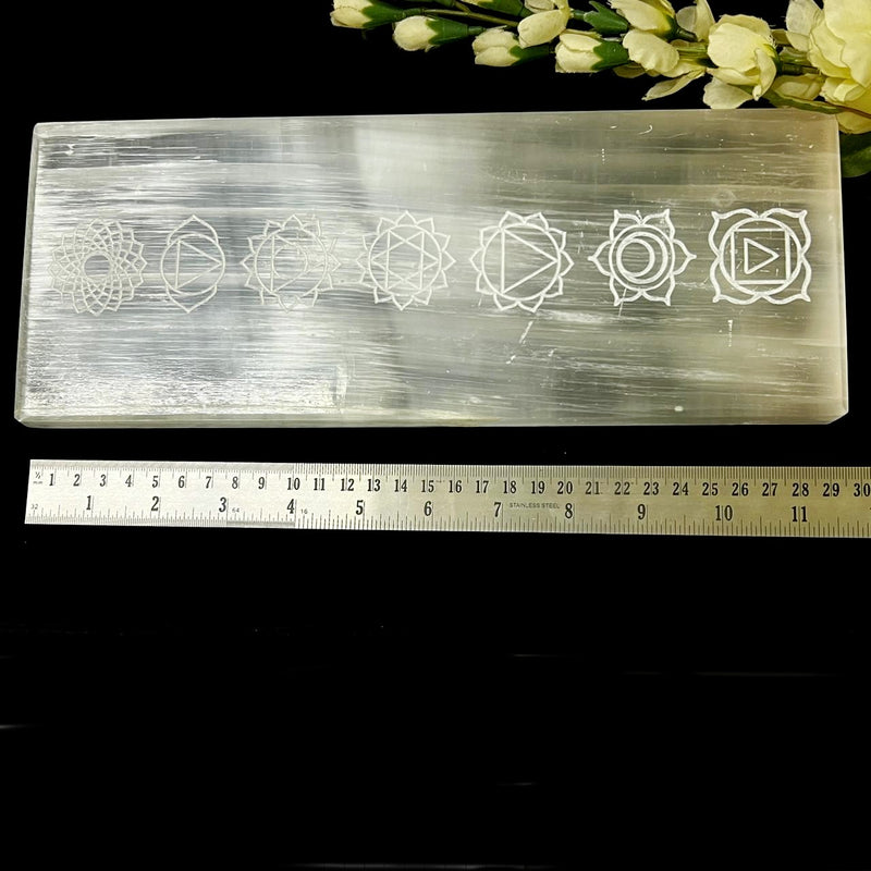 Selenite Rectangle Charging Plates