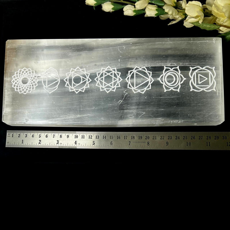 Selenite Rectangle Charging Plates