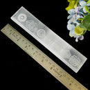 Selenite Small Rectangle Engraved Charging Plates