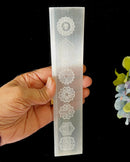 Selenite Small Rectangle Engraved Charging Plates