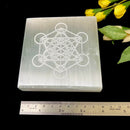 Selenite Square  Charging Plate (4inch)