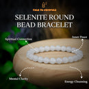 Selenite Round Bead Bracelet (Aura Cleansing)
