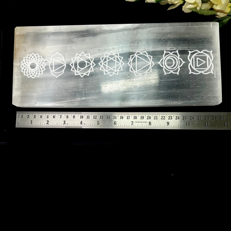 Selenite Rectangle Charging Plates