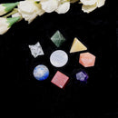 Sacred Geometry Set in Seven Chakra Stones (7 pcs)