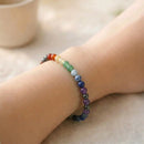 Seven Chakra Stones Bracelet  (Grounding and Balance)