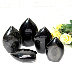 Silver Sheen Obsidian Flames (Scrying & Astral Travel)