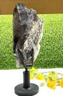 Smoky Quartz / Morion Cluster with large Points on Stand (Support)