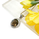 Smoky Quartz Small Pendants in Silver