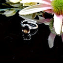 Smoky Quartz Adjustable Ring in Silver