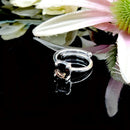 Smoky Quartz Adjustable Ring in Silver