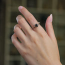 Smoky Quartz Adjustable Ring in Silver