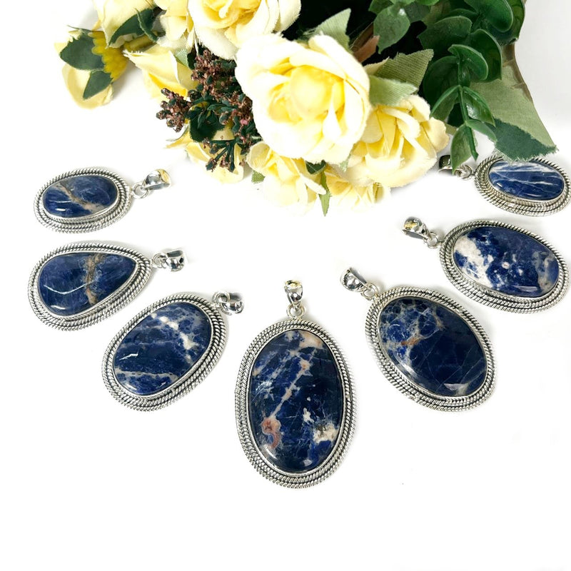 Sodalite Premium Pendants in Silver (Creative Expression)