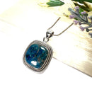 Blue Apatite Silver Pendant Premium Collection (Help in Weight Loss)