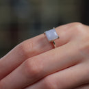 Blue Lace Agate Adjustable Rings in Silver