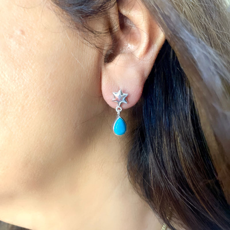 Turquoise Earrings in Silver