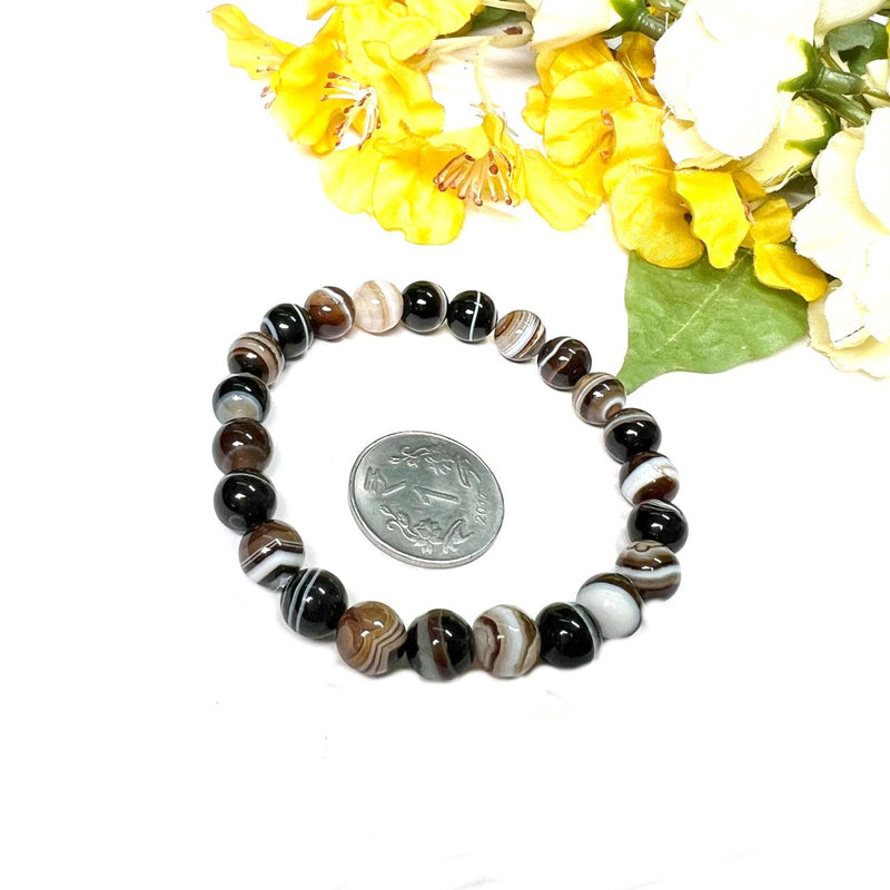 ASTROGHAR Natural Sulemani Hakik Agate Crystal Bracelet - Lucky Charm Protection For Men & Women