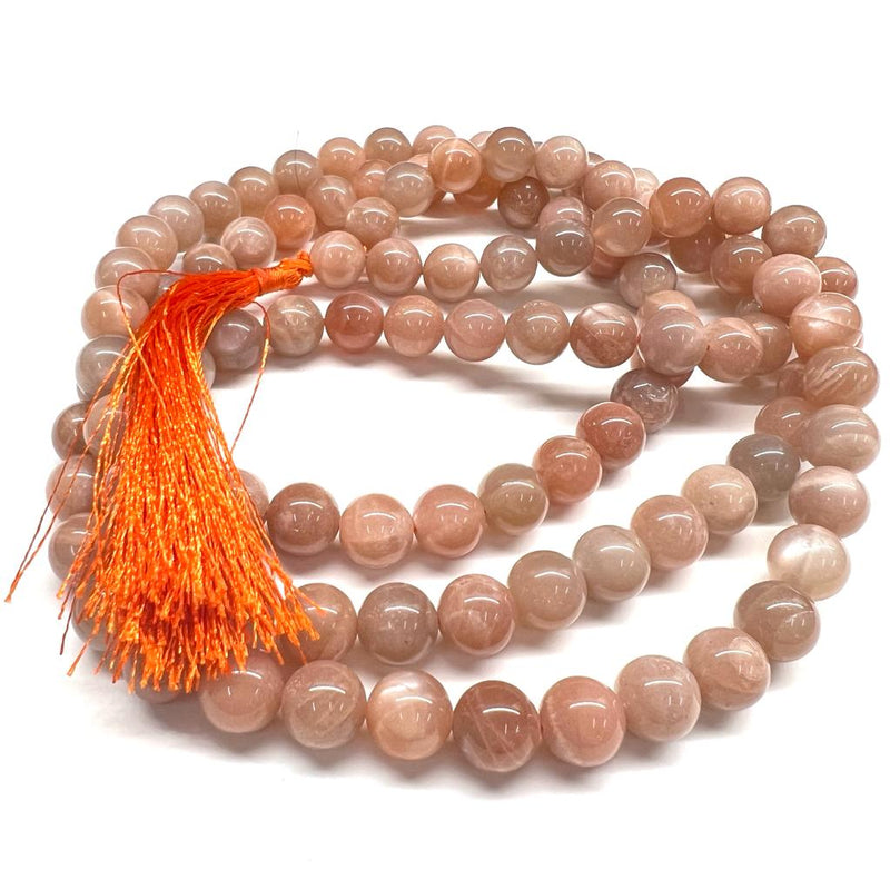 Sunstone Round Beads Jaap Mala (Joy and Confidence)