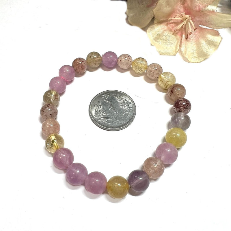 Super Seven Round Bead Bracelet (Psychic gifts and Healing)