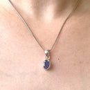 Tanzanite Small Pendant in Silver (Psychic Gifts)