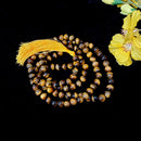 Tiger Eye Round (108 + 1=109) Beads Jaap Mala (Self Confidence)