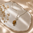 Tiger Eye Small Pendants in Silver