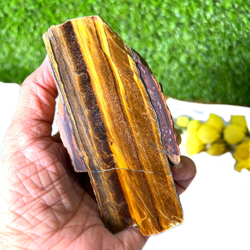 Tiger Eye One Side Polished Rough (Confidence)