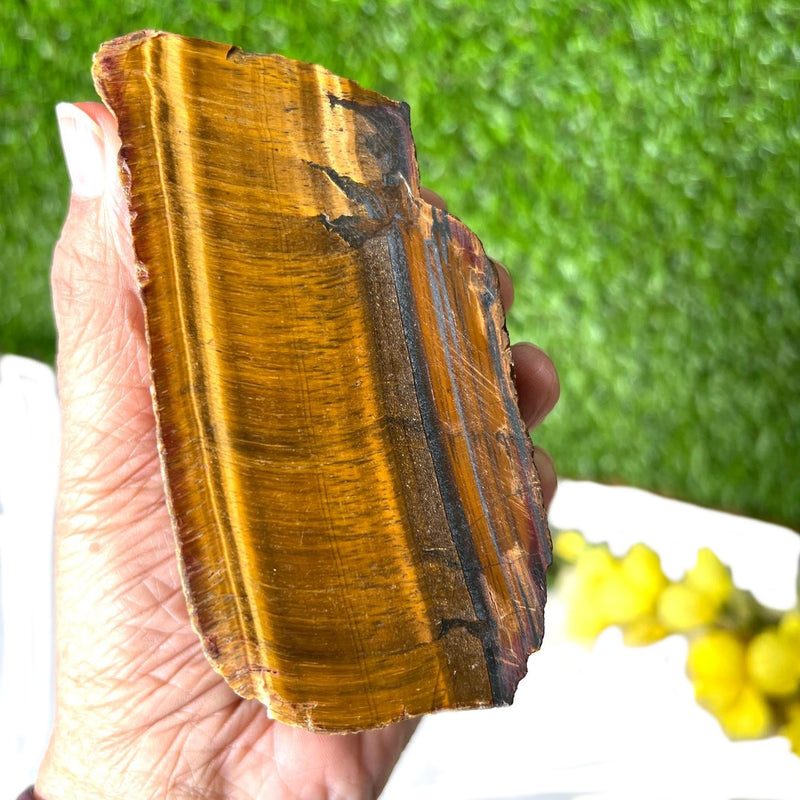 Tiger Eye One Side Polished Rough (Confidence)