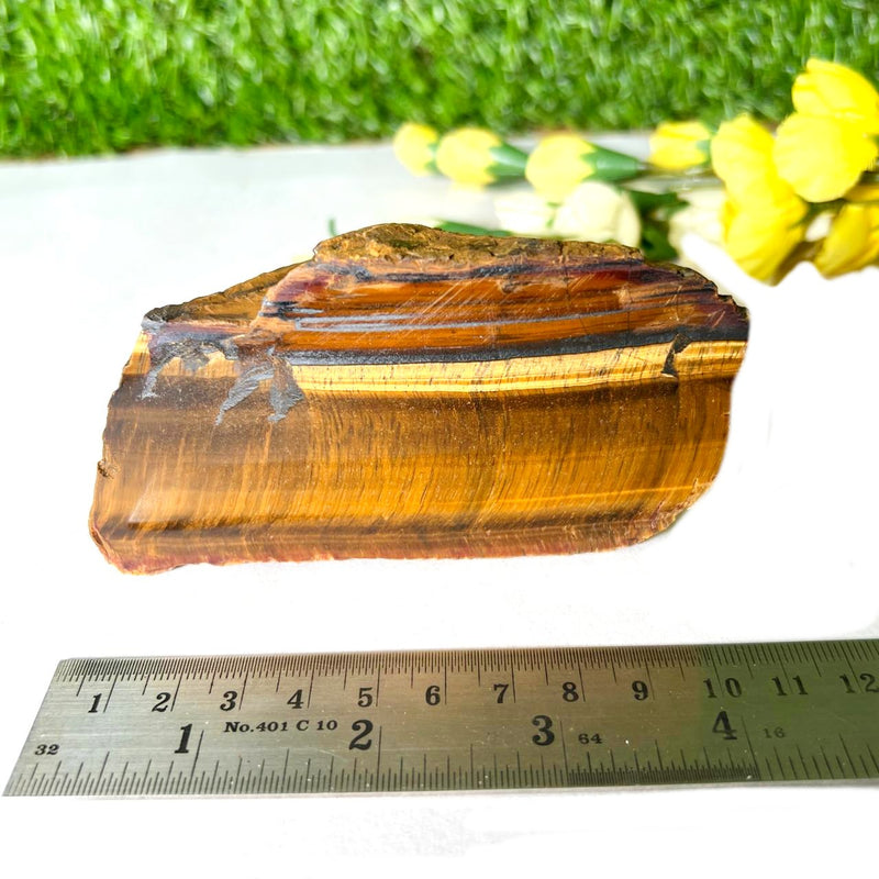 Tiger Eye One Side Polished Rough (Confidence)