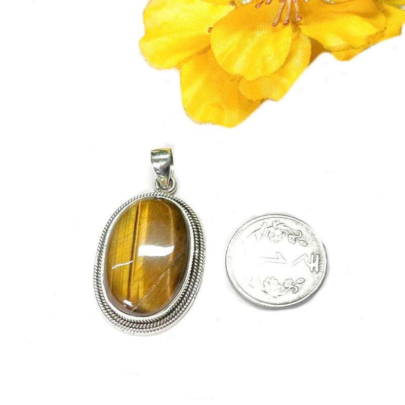 Tiger Eye Premium Pendants in Silver (Courage)