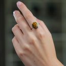 Tiger Eye Adjustable Ring in Silver