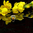 Tiger Eye Adjustable Ring in Silver