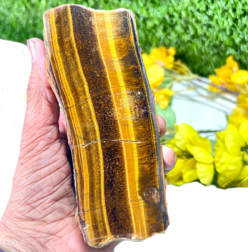 Tiger Eye One Side Polished Rough (Confidence)