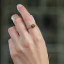 Tiger Eye Adjustable Ring in Silver