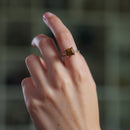 Tiger Eye Adjustable Ring in Silver