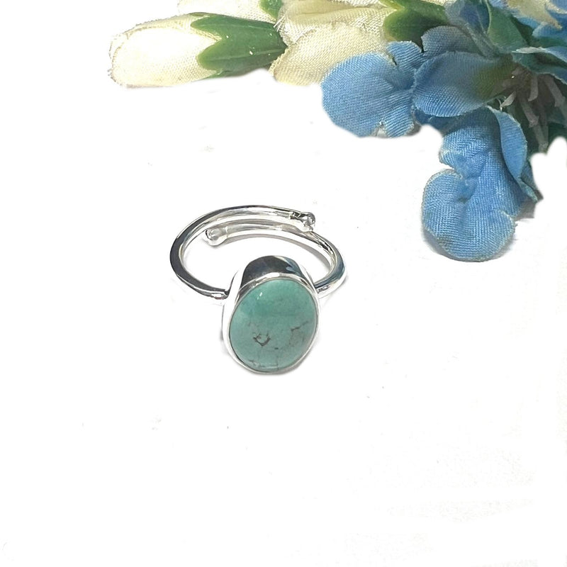 Turquoise Adjustable Rings in Silver