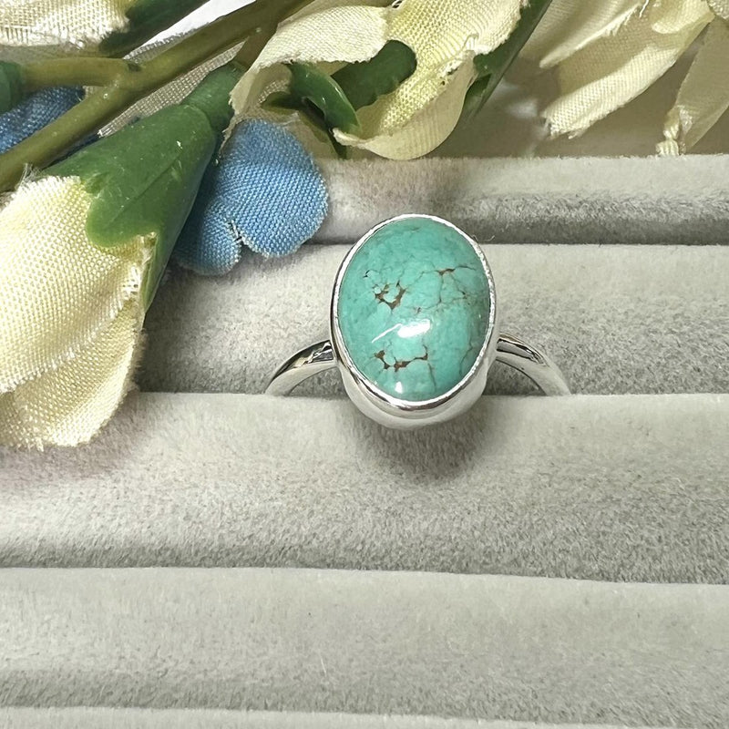 Turquoise Adjustable Rings in Silver