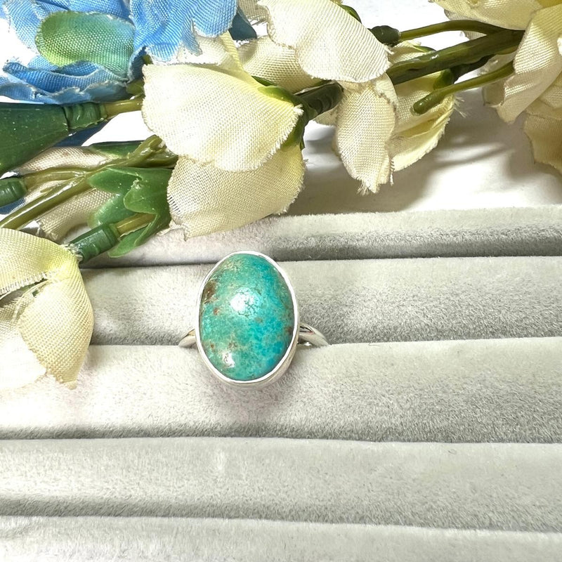 Turquoise Adjustable Rings in Silver