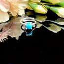 Turquoise Adjustable Rings in Silver