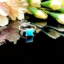 Turquoise Adjustable Rings in Silver