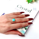 Turquoise Adjustable Rings in Silver