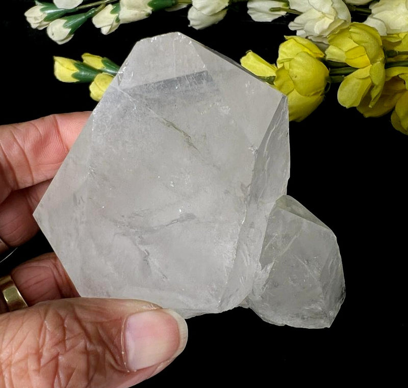 Twin Crystals/Soul Mate Crystals in Clear Quartz from Brazil (Relationships)