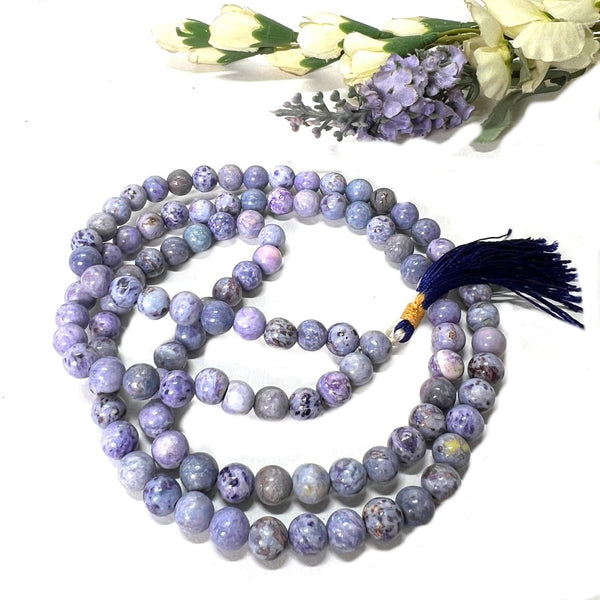 Violet Imperial Jasper Jaap Mala/Necklace