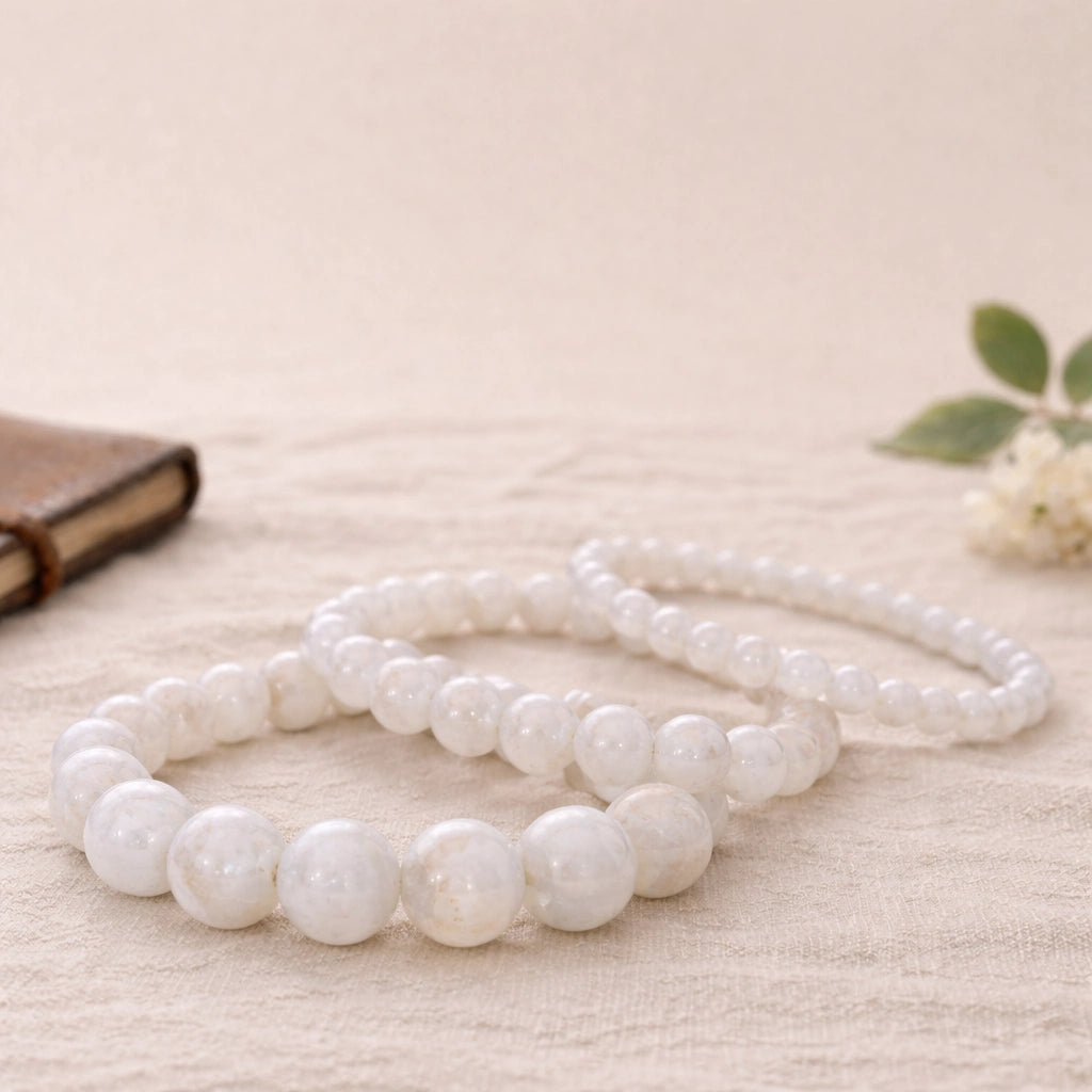 White Moonstone Bracelet