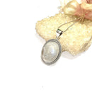 White Moonstone Premium Collection Pendant in Silver (Divine feminine)