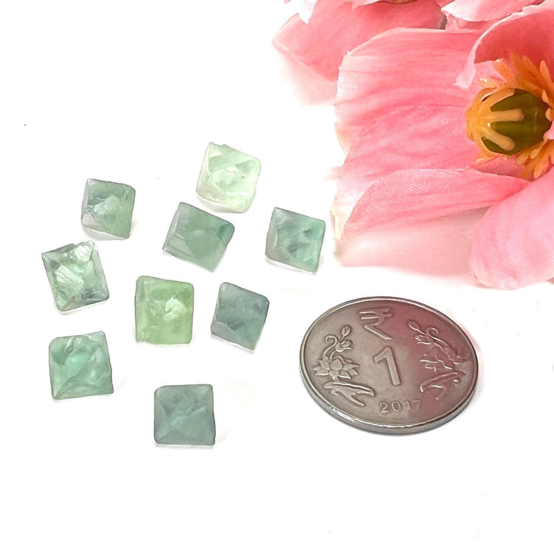 Natural Fluorite Octahedrons (Blue, Purple and Green)